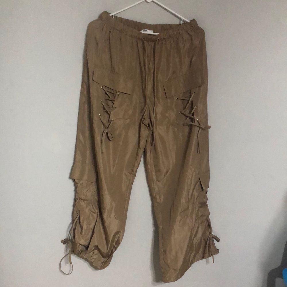 Corset Crop Top with Cargo Pants